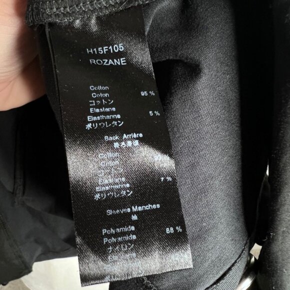 Anne Fontaine Black Double Breasted Mesh Sleeve Blouse Top 40 - Picture 6 of 6